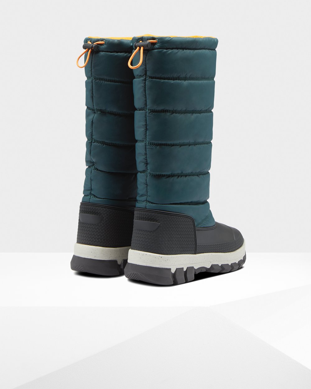 Womens Snow Boots - Hunter Original Insulated Tall (34KQJCFIX) - Green/Grey